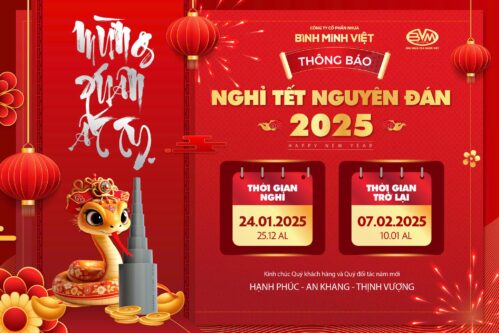 Thông Báo Lễ Lịch Nghỉ Tết Nguyên Đán 2025 – Công Ty Cổ Phần Nhựa Bình Minh Việt