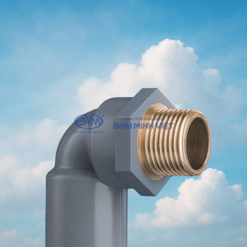 Co ren ngoài thau (Brass male threaded elbow)